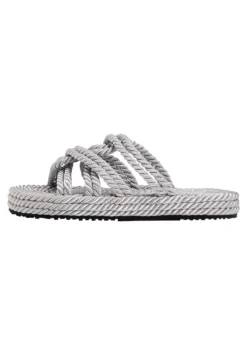 Oysho Rope - Mules - Silver Coloured