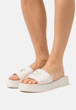 Calvin Klein Dress Flatform - Mules - Neutral Mono