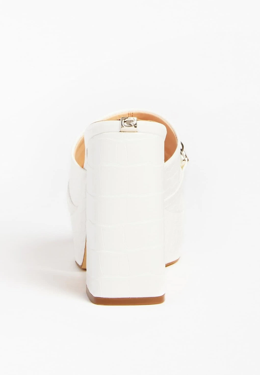 Guess Xanthe Kroko-Print - Mules À Talons - Weiß 4 Guess Xanthe Kroko-Print - Mules À Talons - Weiß – Image 4