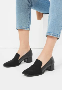 Next Forever Comfort® Low Block Heel Standard - Mocassins - Black