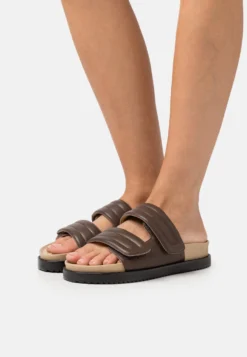 Selected Femme Slfbecka Padded Slider - Mules - Brown