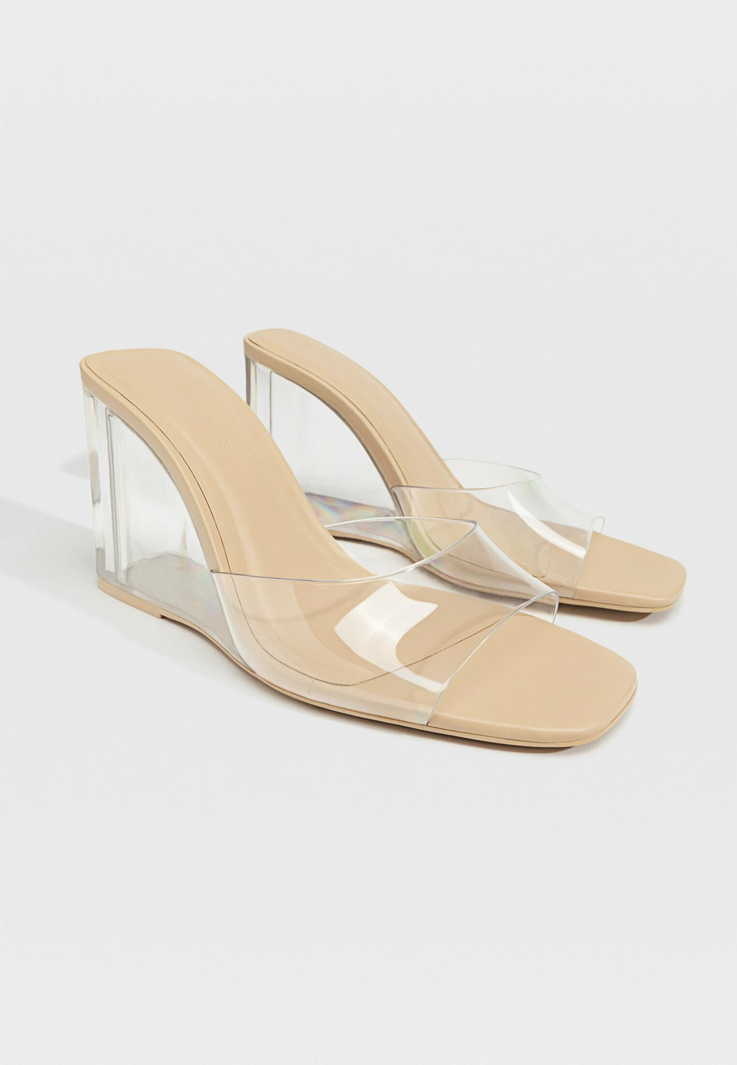 Stradivarius Vinyl High - Mules À Talons - Nude 3 Stradivarius Vinyl High - Mules À Talons - Nude – Image 3