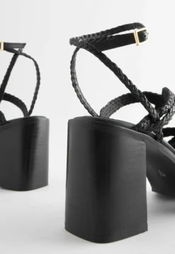 Next Signature Plait Strap Block Heel Standard - Sandales À Talons Hauts - Black -Magasin De Chaussures Mode Pour Femmes 2a1ae3db70824dc0ab53d3ed56a29649 scaled