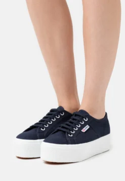 Superga 2790 Platform - Baskets Basses - Navy/White