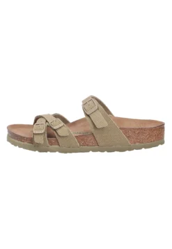 Birkenstock Tieffussbett Pantolette - Mules - Vegancanvasfadedkhaki