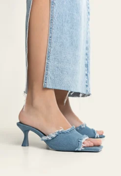 Stradivarius Mules À Talons - Blue