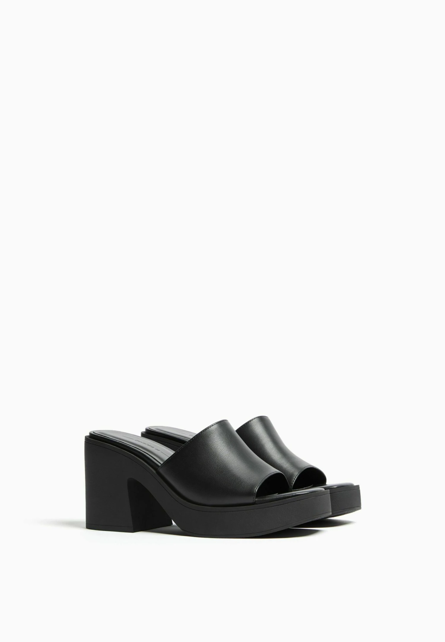 BERSHKA Mules À Talons - Black 3 BERSHKA Mules À Talons - Black – Image 3