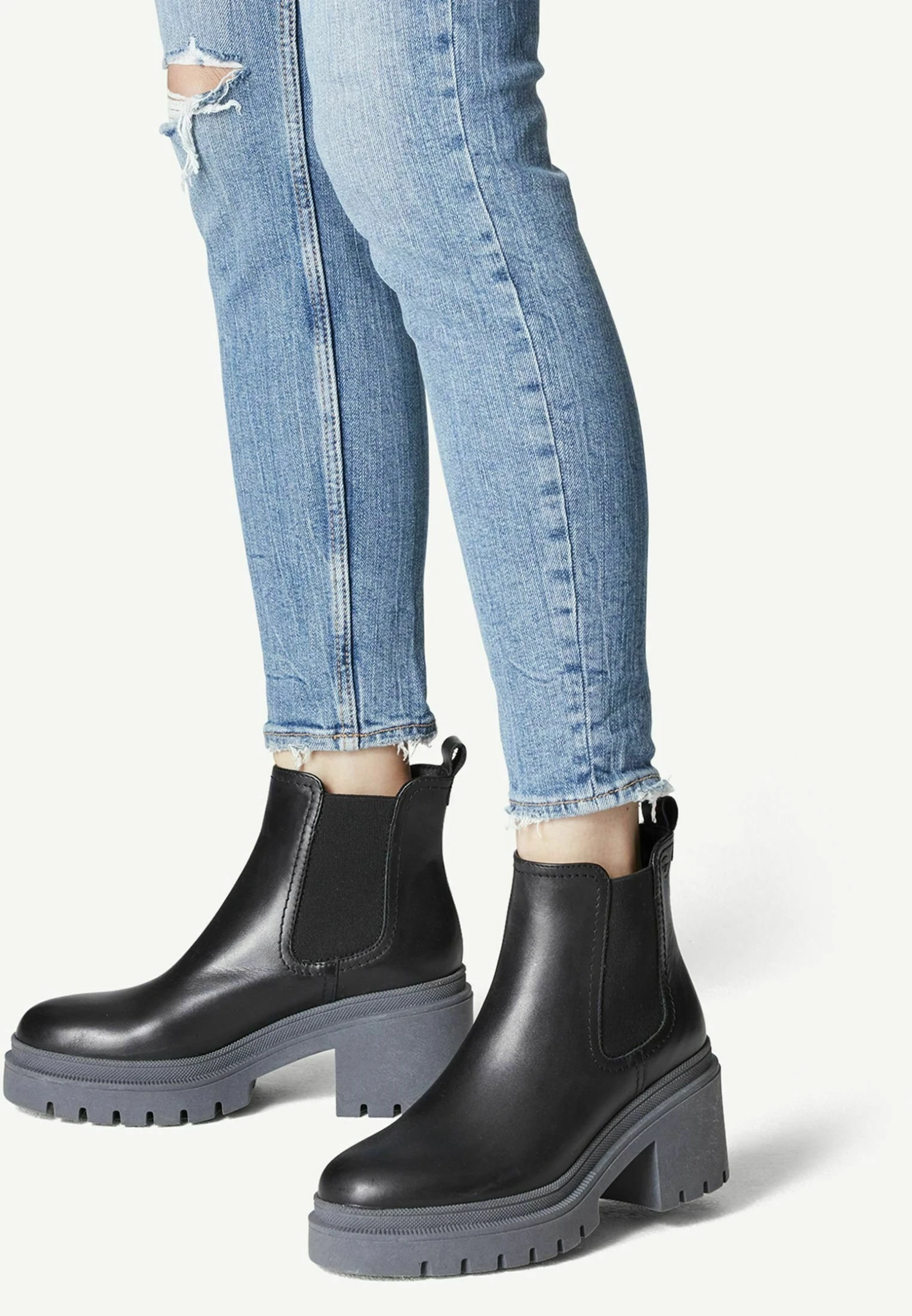 Tamaris Bottines À Plateau - Black Grey 1 Tamaris Bottines À Plateau - Black Grey