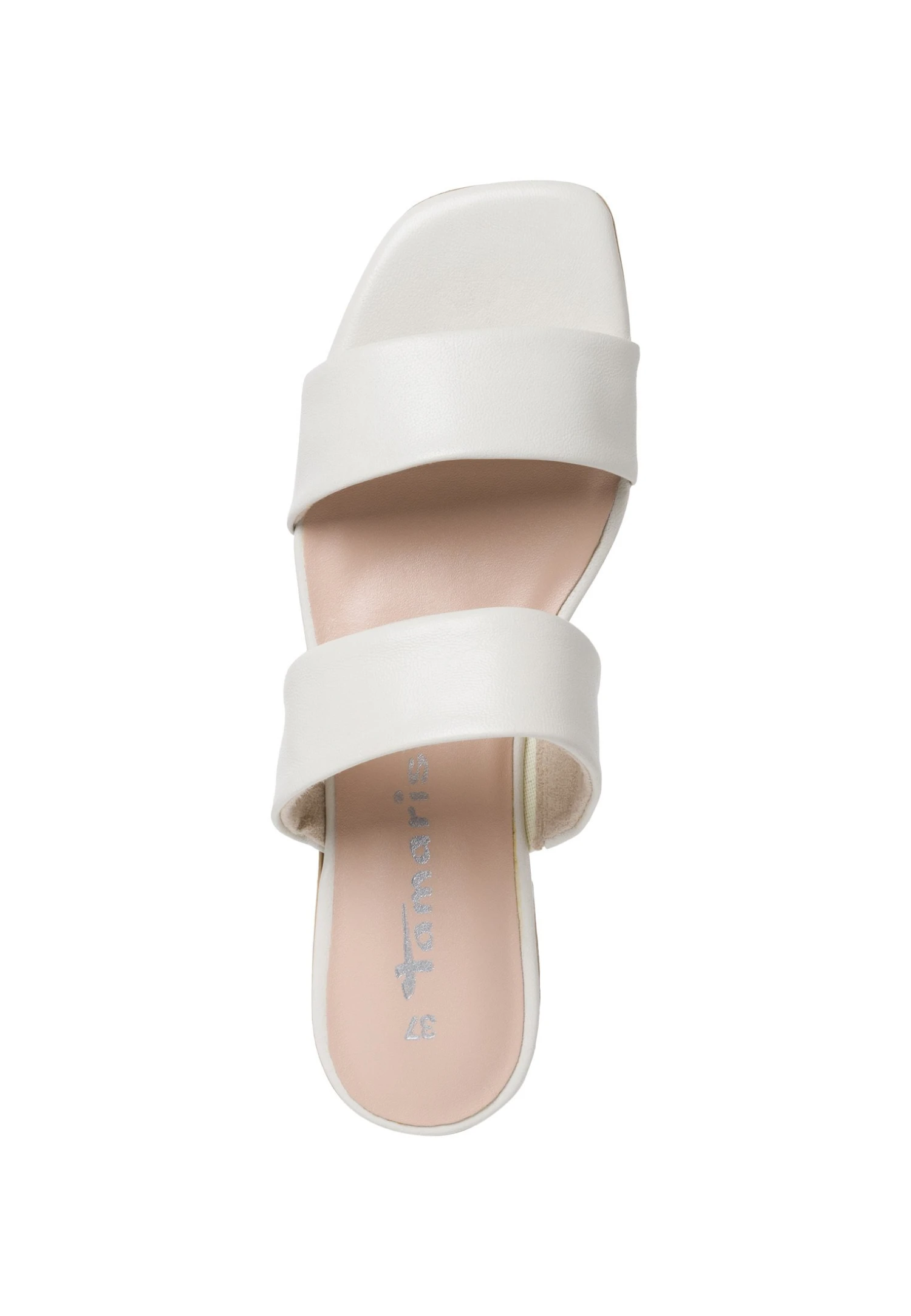 Tamaris Mules - White Leather 4 Tamaris Mules - White Leather – Image 4