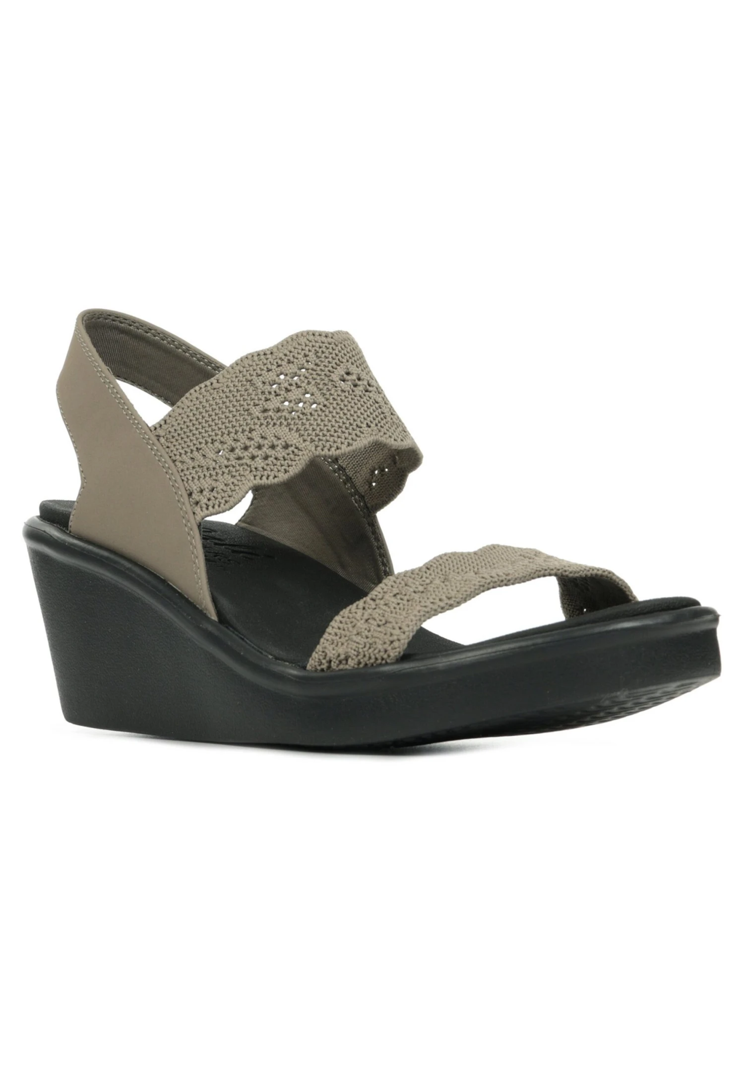 Skechers Rumble On - New Crush - Sandales Compensées - Dark Taupe 2 Skechers Rumble On - New Crush - Sandales Compensées - Dark Taupe – Image 2