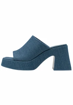 Stradivarius High-Heel - Mules À Talons - Blue