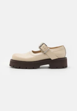 MM6 Maison Margiela Side Court Shoe - Mocassins - Pebble