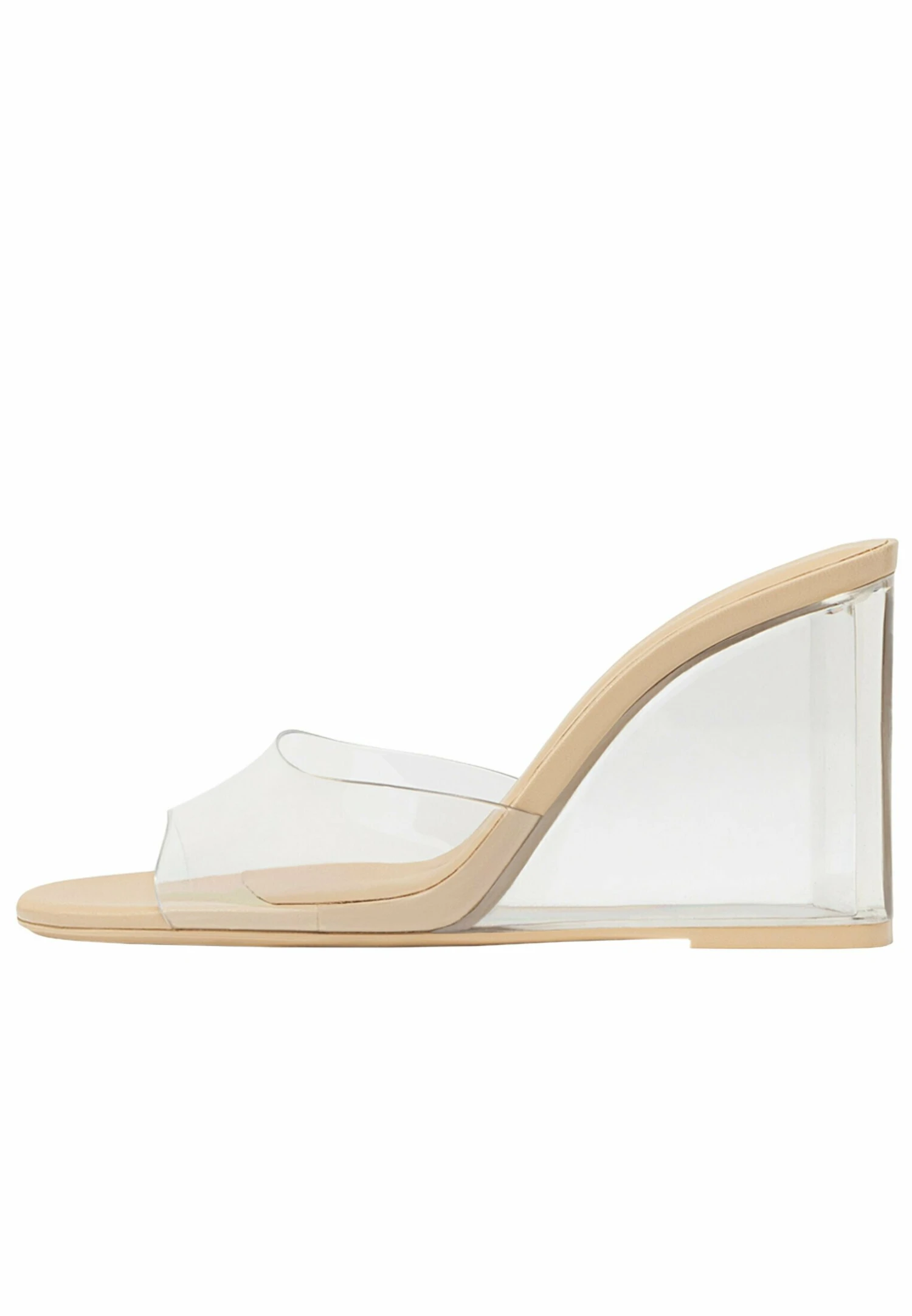 Stradivarius Vinyl High - Mules À Talons - Nude 2 Stradivarius Vinyl High - Mules À Talons - Nude – Image 2