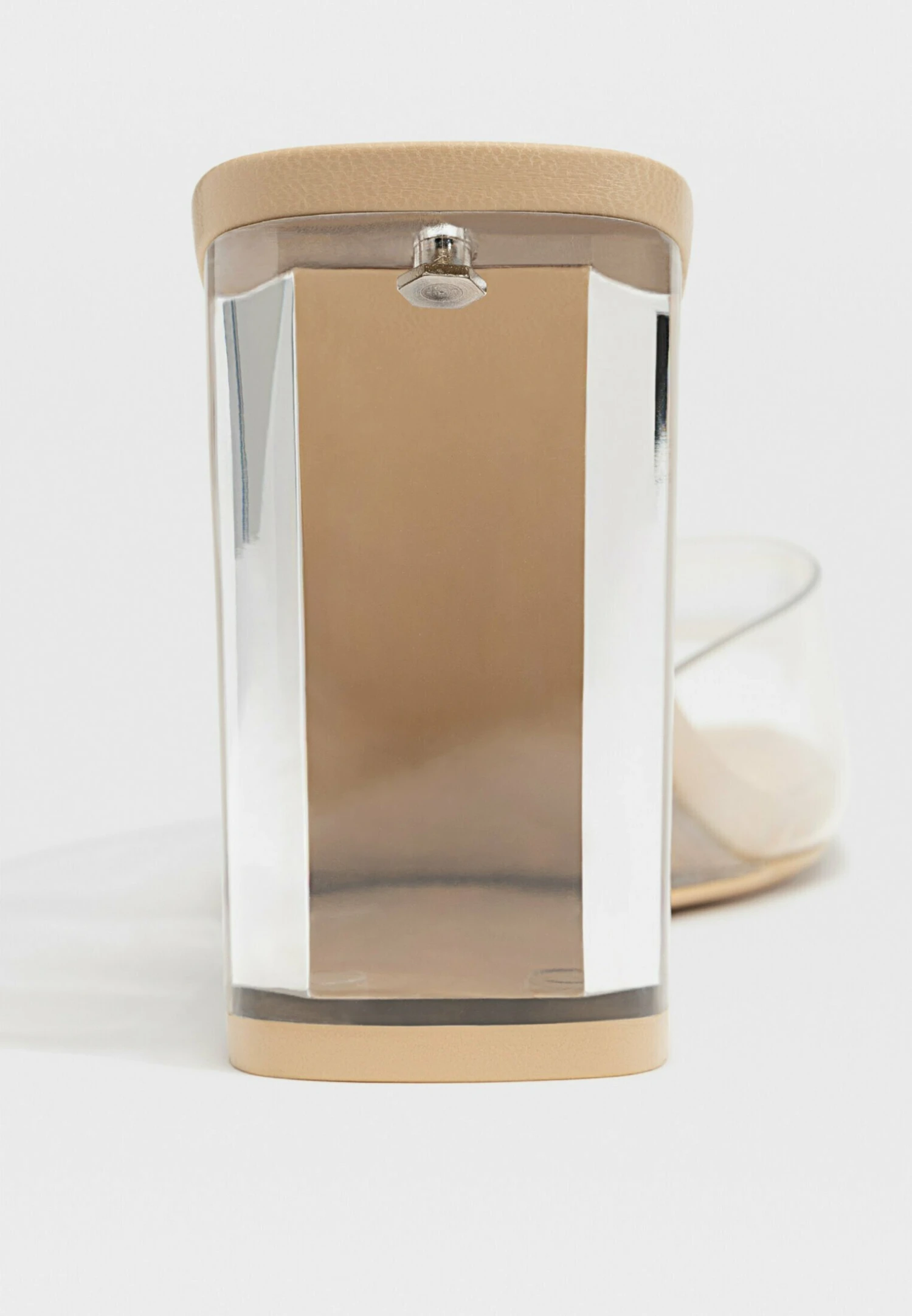 Stradivarius Vinyl High - Mules À Talons - Nude 4 Stradivarius Vinyl High - Mules À Talons - Nude – Image 4