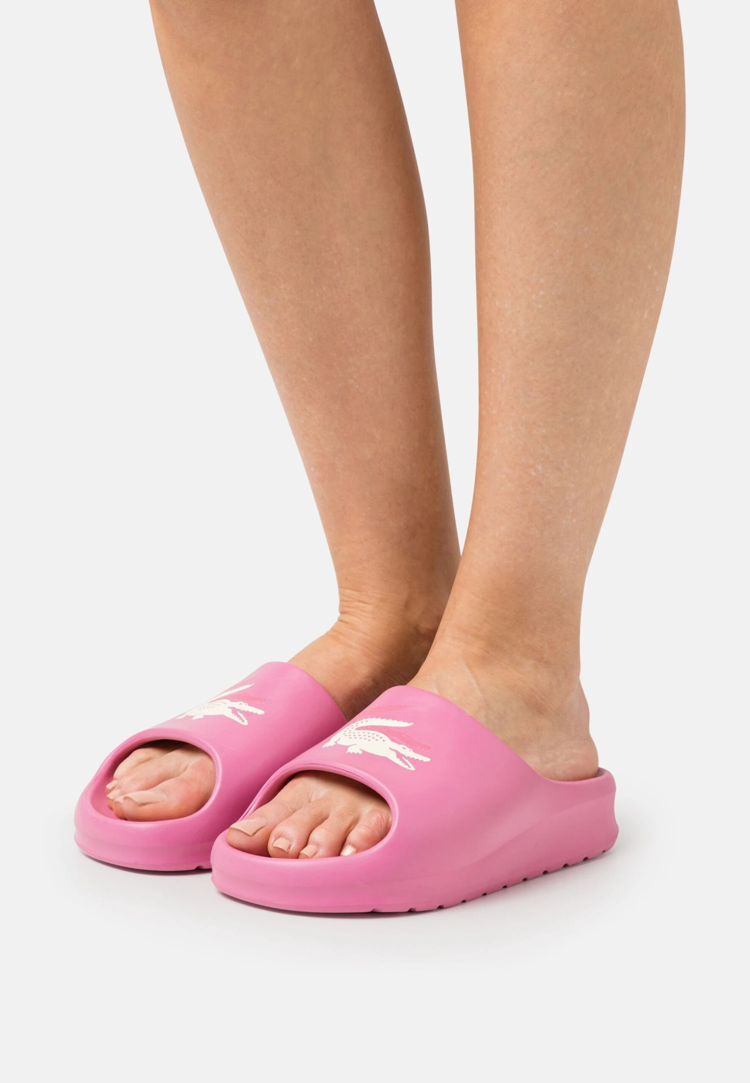 Lacoste Croco 2.0 - Sandales De Bain - Pink/Off White 1 Lacoste Croco 2.0 - Sandales De Bain - Pink/Off White