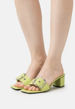 Monki Mules À Talons - Lime Green