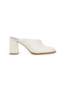 ADOLFO DOMINGUEZ Asymmetric - Mules À Talons - Light Cream