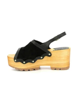 Kickers Kick Wedge Wood - Sabots - Noir